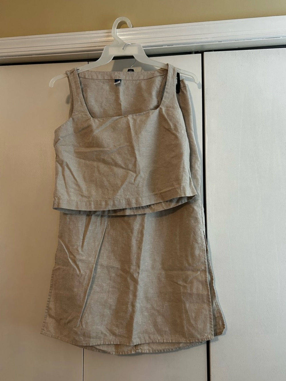 Beige Linen Blend Set